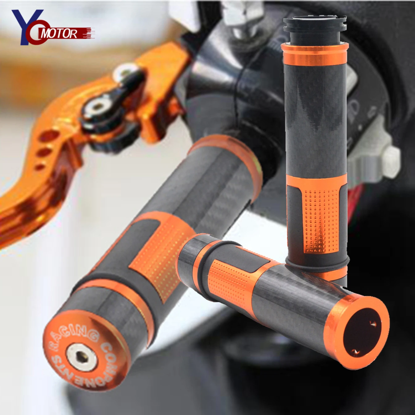 

7/8" Universal Motorcycle Handlebar grips 22mm CNC& Rubber Handle Bar Hand Grips For G650GS G650 Sertao G650 Sertao F650CS