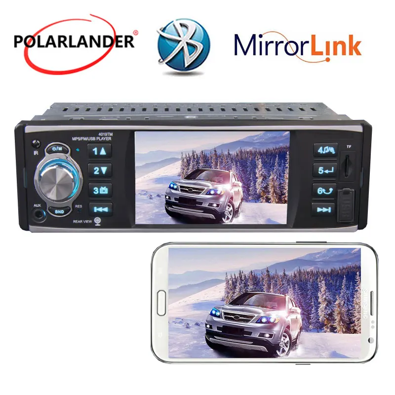 Радио Кассетный проигрыватель автомагнитола 4 дюйма HD/USB/SD/FM/MP5 плеер 1 Дин Стерео