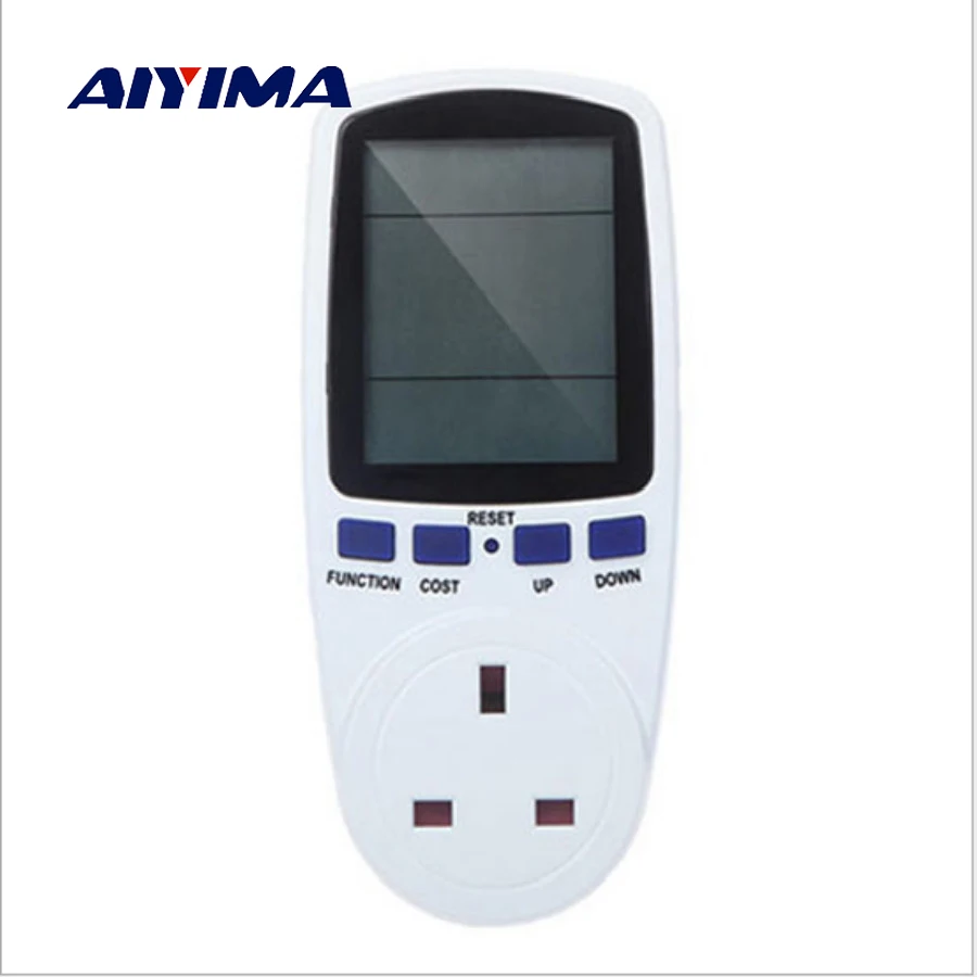 

AIYIMA 3-pin UK plug Power Consumption Meter Energy Electricity Usage Watt Calculator Monitor free shipping
