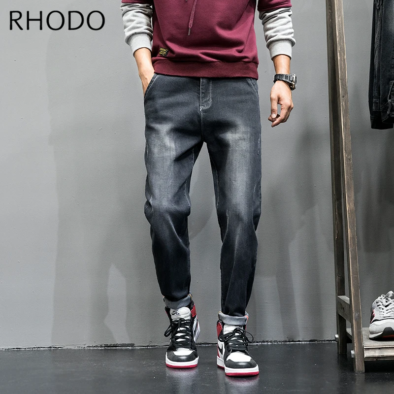 Los Nuevos Hombres Denim Pantalones De Elastico En La Cintura De