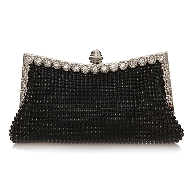 

5 pcs of New Clutch Bag Rhinestones Purse Bridal Wedding Ladies Evening Prom Handbag, Black