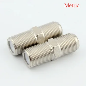 

10pcs Metric Lengthened Double Pass Through Cable TV Cable Connector Extension Adapter F Head Extension