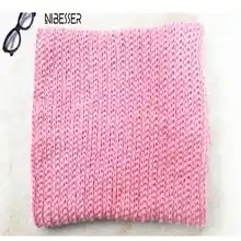 NIBESSER/Детские шарфы в сеточку ярких цветов, 20x30 см, детский однотонный шарф, Осень-зима, теплый