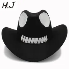 Черная Мужская открытая западная ковбойская шляпа осень инопланетянин очарование Джаз Sombrero Hombre Fedora Монтана шапка размер 56-58 см