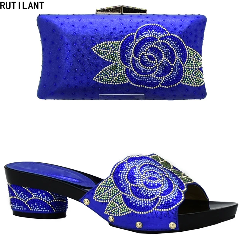 Latest Design Shoe and Matching Bag for Nigeria Party Nigerian Shoes