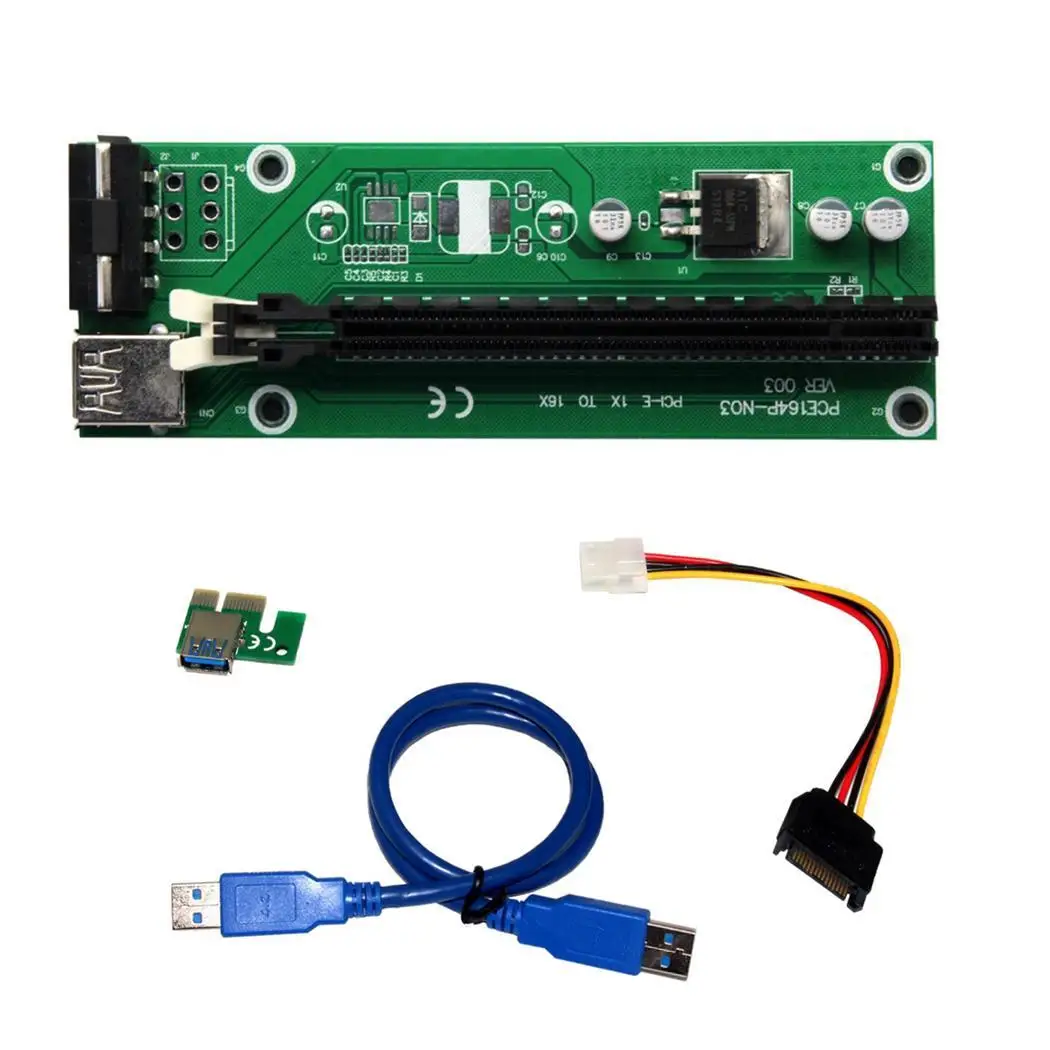 USB 3 0 PCI E Express 1x к 16x адаптер расширителя для переходных карт 15 с любыми