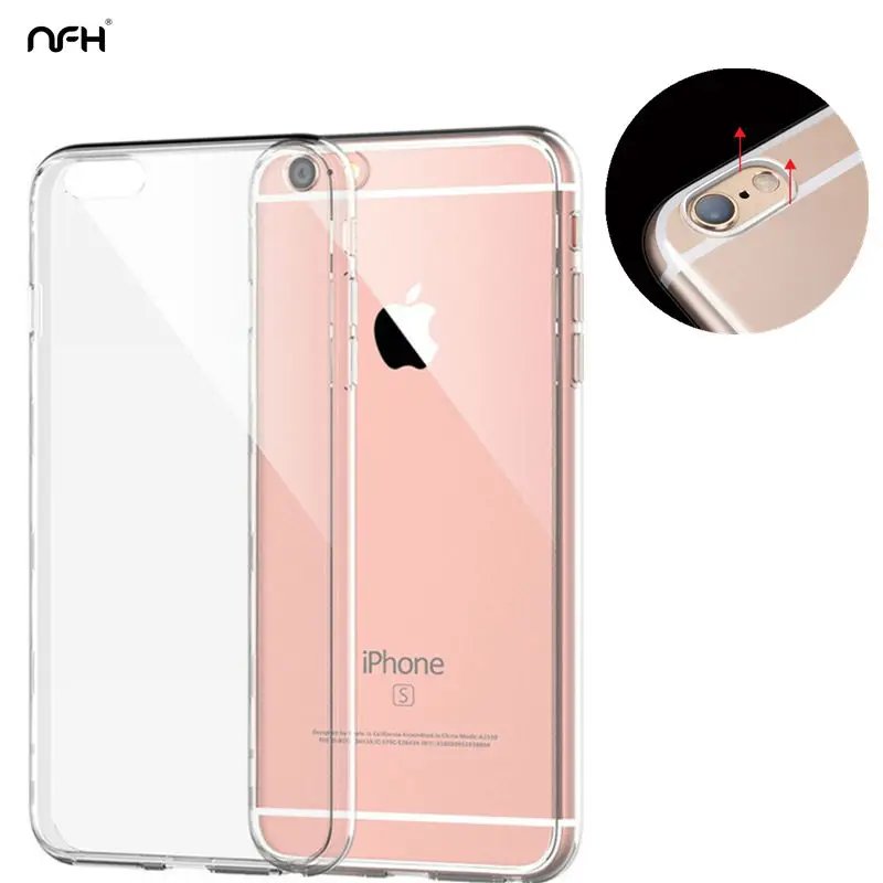 Прозрачный мягкий TPU Celular для Apple iPhone 4 5 SE 6 6Plus 7 7Plus тонкий кристально чистый