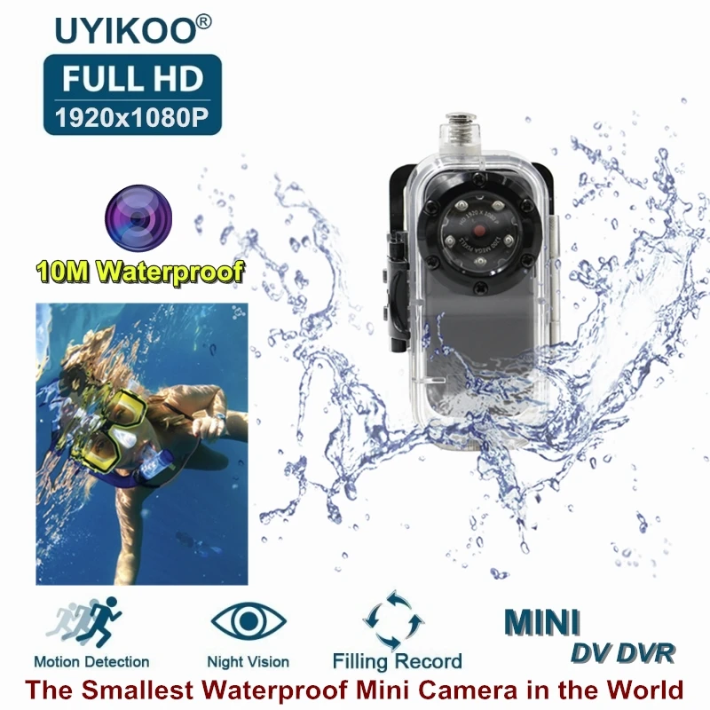 New SQ12 Mini Waterproof Camera HD 1080P Video Recorder Digital Sports Cam Night Vision Detection Wide-Angle Camcorder PK SQ11 |
