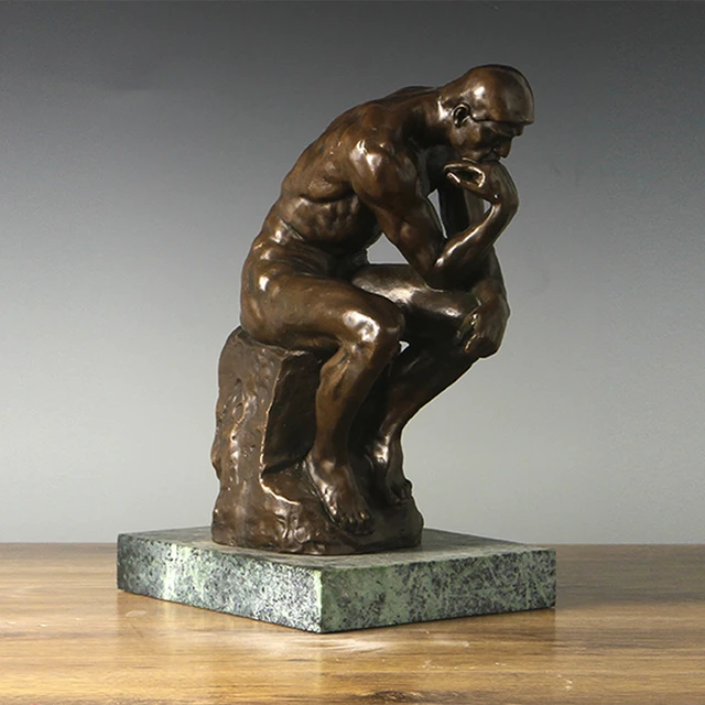 ATLIE BRONZES 14.5 "Célèbre Artiste Rodin Chef d 'Œuvre Bronze Statue