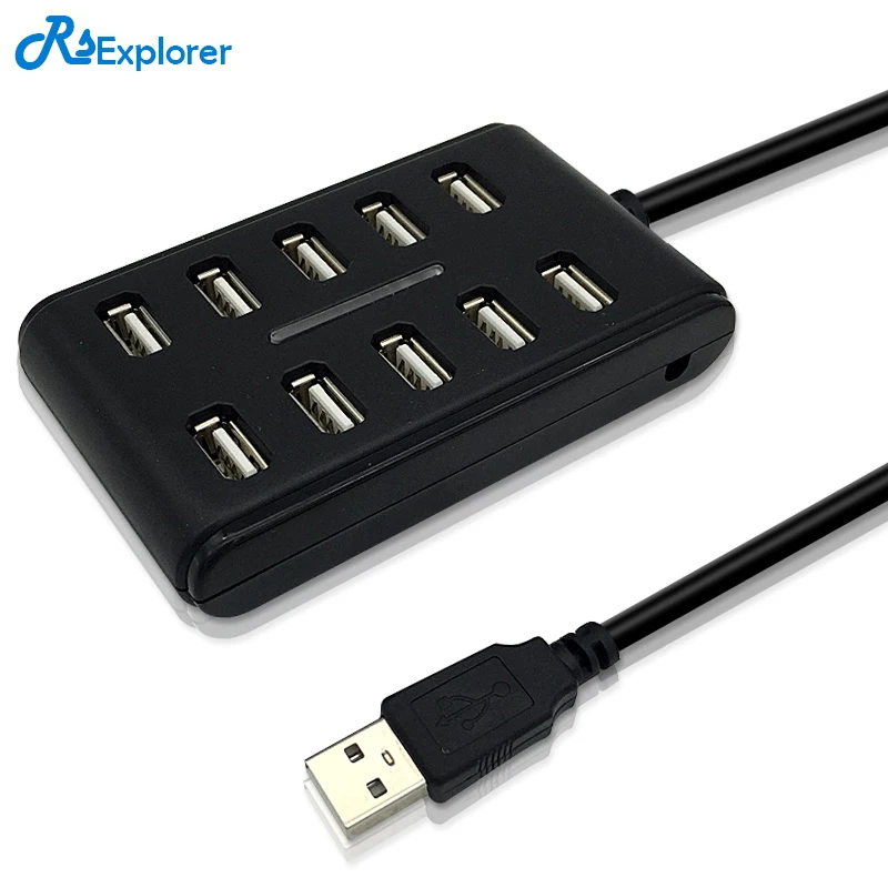 RSExplorer usb 2 0 концентратор 10 двухпортовый для наращивания высокоскоростной 480