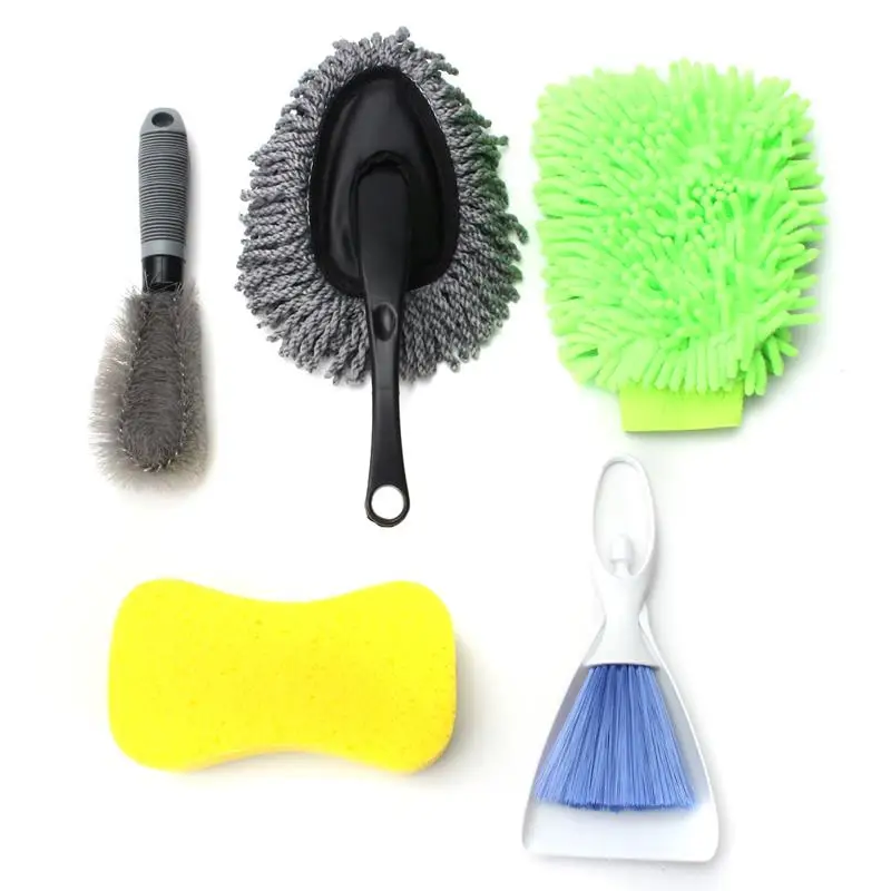 Us 15 99 8 Pcs Car Cleaning Kit Set Products Tools To Wash Clean Interior Exterior Of Car In Sponges Cloths Brushes From Automobiles