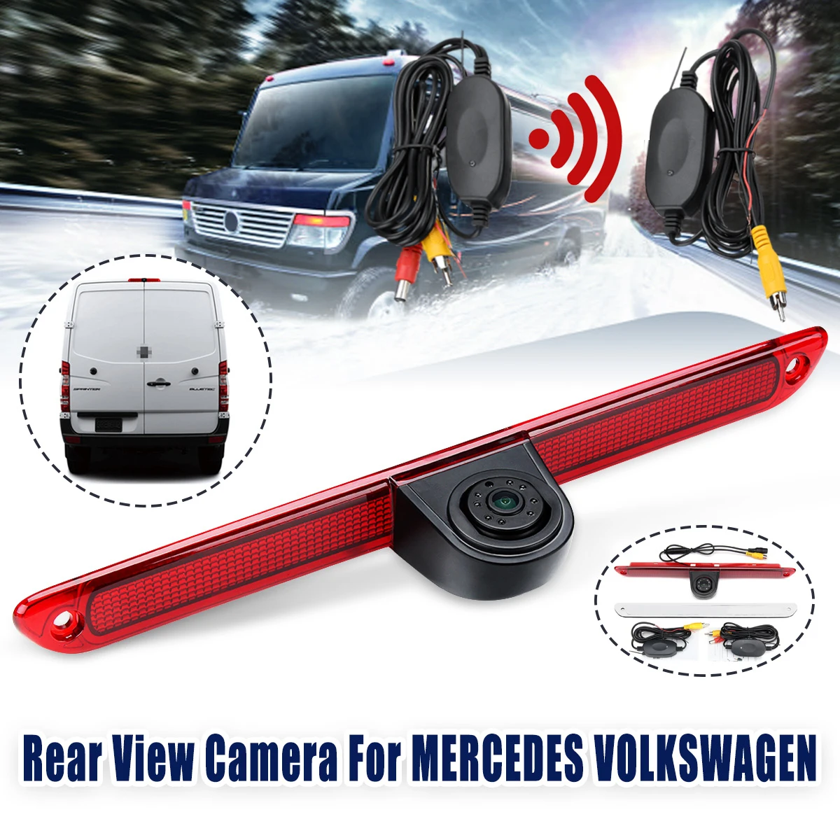 

170 Car Reversing Backup Rear View Camera Brake Light Reverse Camera For Mercedes/VW