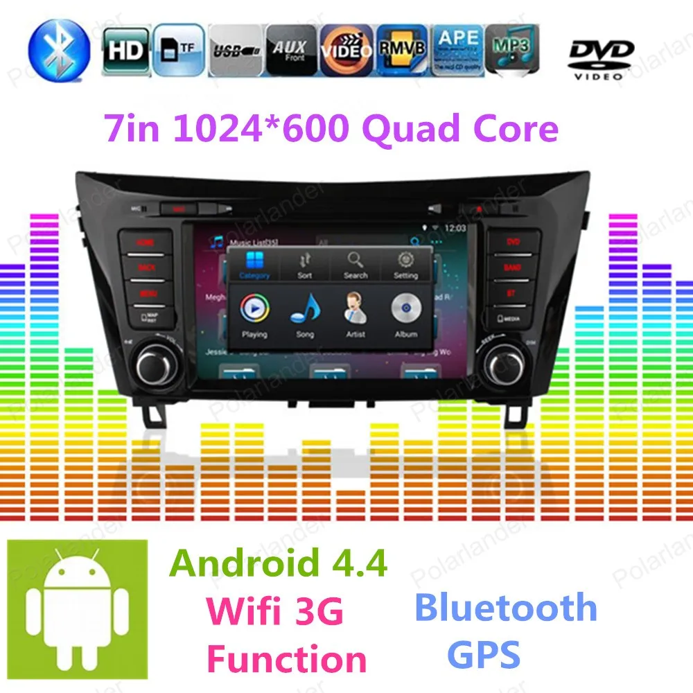 2 din Android 4 4 Car DVD player for Nissan Qashqai X Trail 2014 GPS Navi