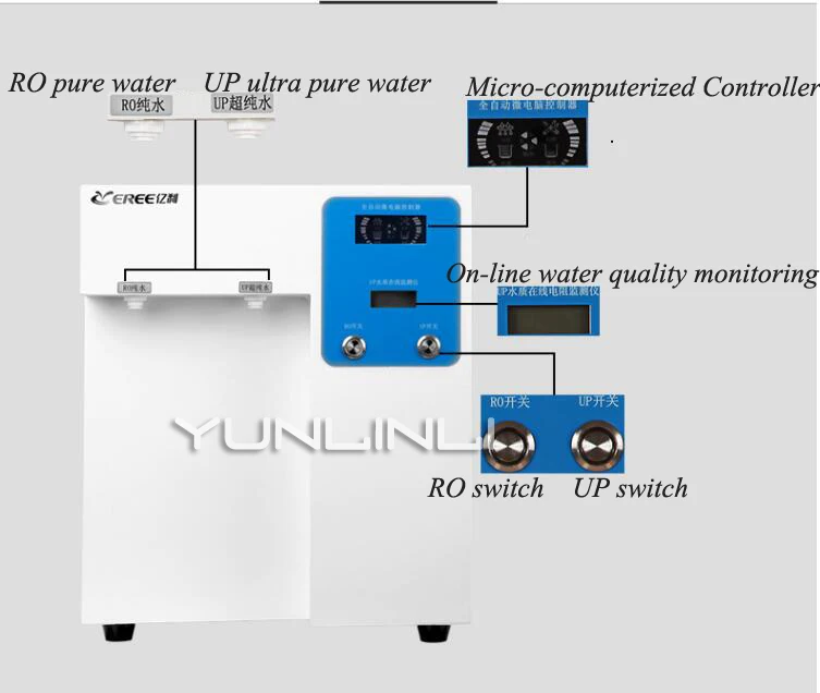 15L Ultrapure машина для воды Professional Laboratory Медицинское использование Ultrapure машина для воды с сильным очистным фильтром YL-100BD