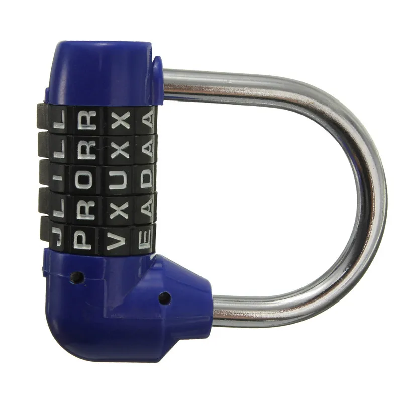

MTGATHER Shackle Five Digit Number Wordlock Word Combination Security Padlock Hardened Steel Plastic Shell Best Price