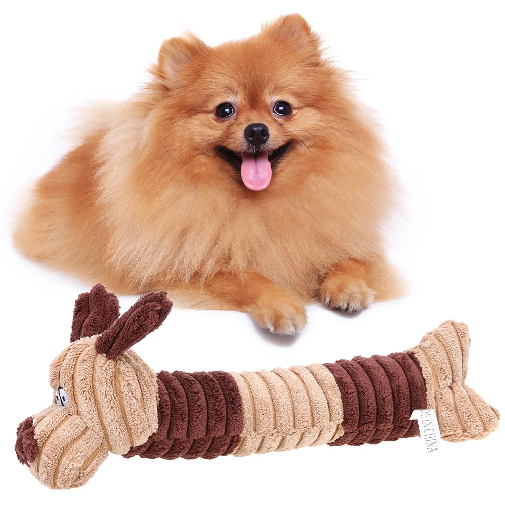 Cute Grovel Dogs Shape Pet Dog Cat Biting Chew Toy Bite Funny Playing