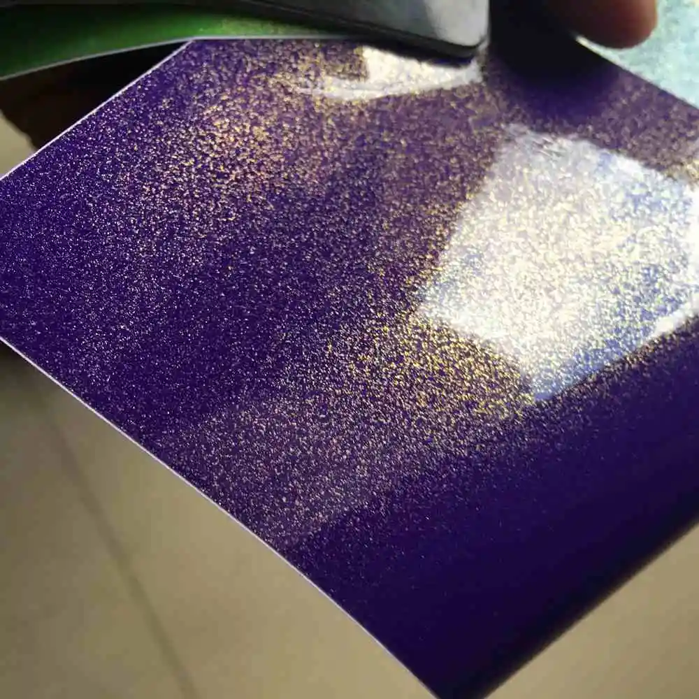 Gloss Sparkle Shift Vinyl Purple & gold Air release For Car Wrap