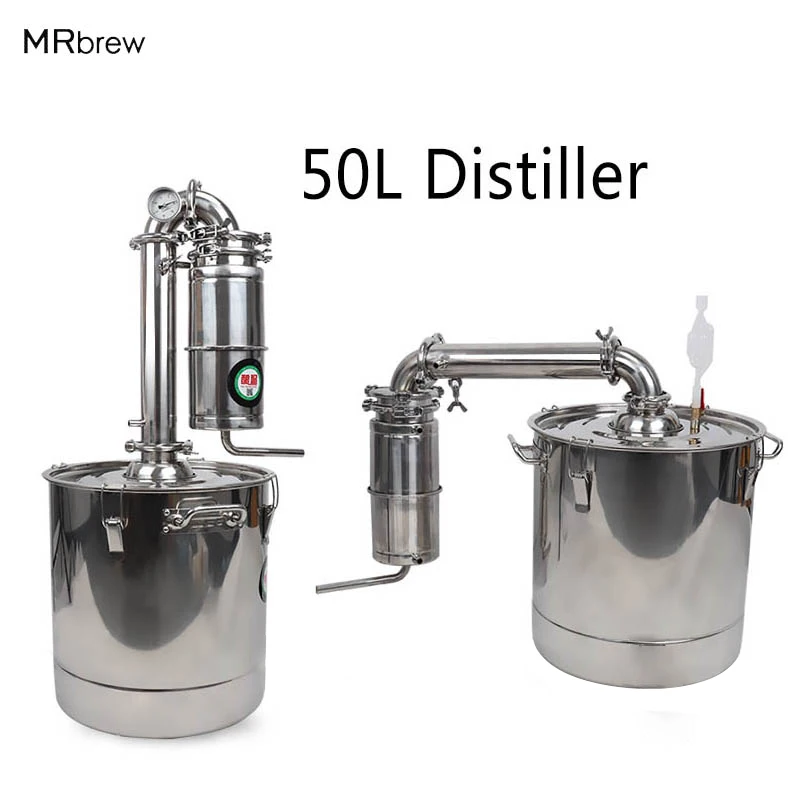 

New 50L Large Capacity Stainless Alcohol Distiller Liquor Wine Brewing Device Spirits(Alcohol) Distillation Vodka Maker Whisky