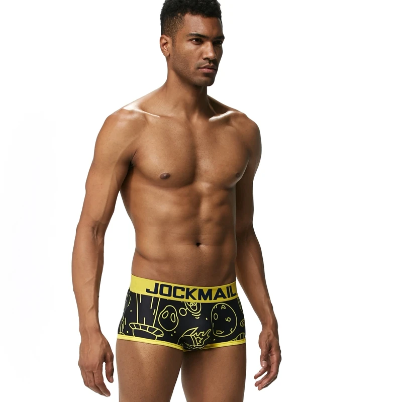 Бренд jockmail мужские трусы боксеры с принтом кальсоны трусы боксер самакуэка masculina мужские трусы шорты нижнее белье