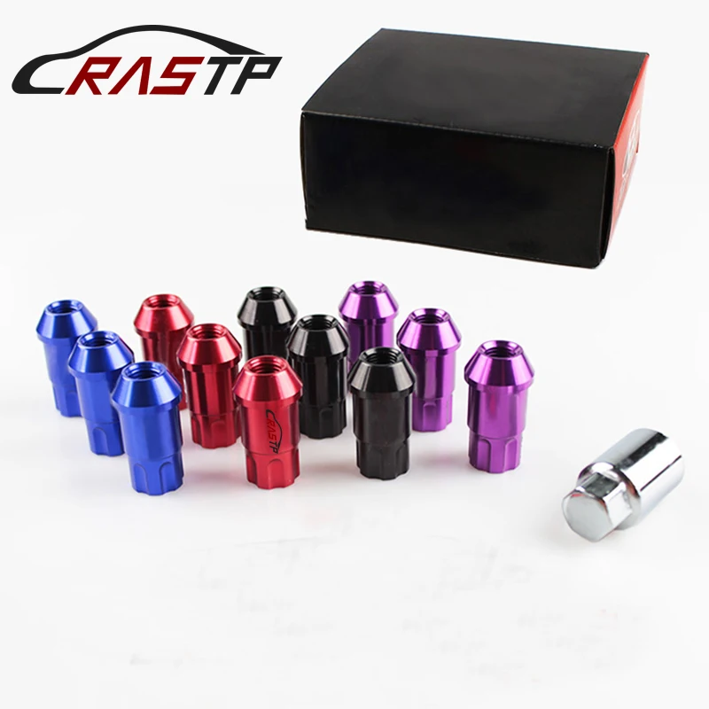 

RASTP M12x1.5 And 1.25 High Quality Aluminum Anti Theft Lug Nuts Wheel Lug Nuts For Honda Toyota L=45mm 20pcs/pack RS-LN028