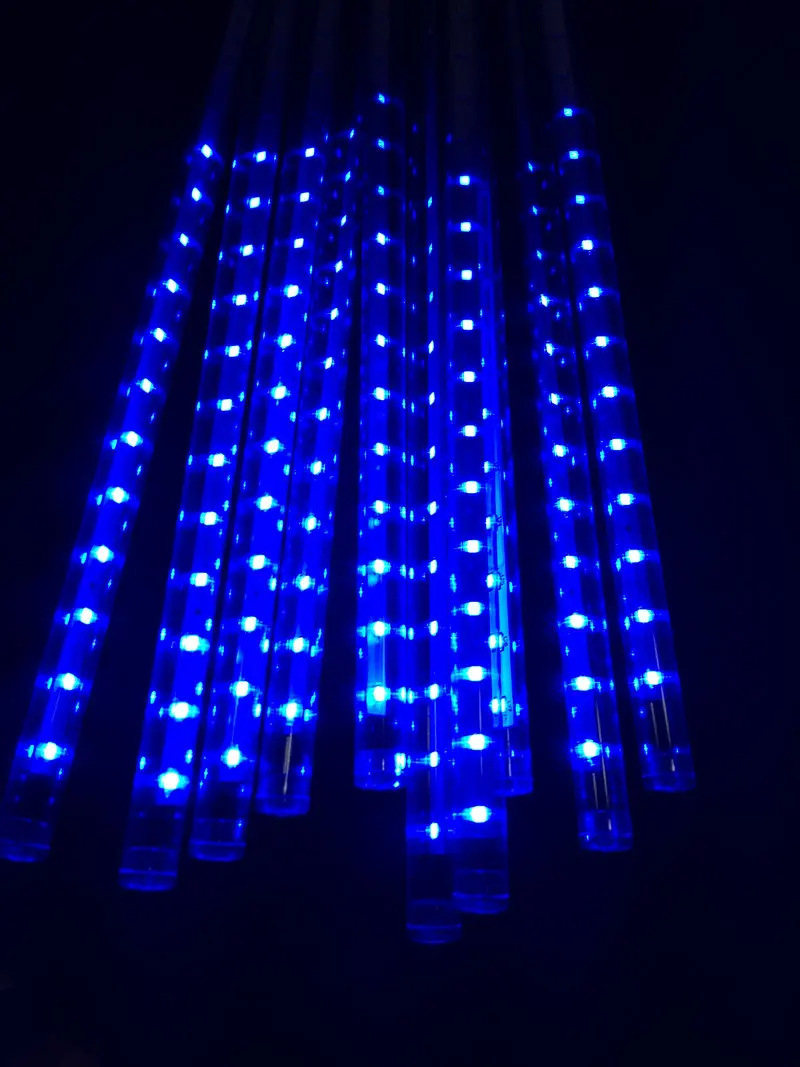 10 трубок 50 см 2835SMD 520LED метеоритный дождь свет Каскадный Рождество Сад водопад