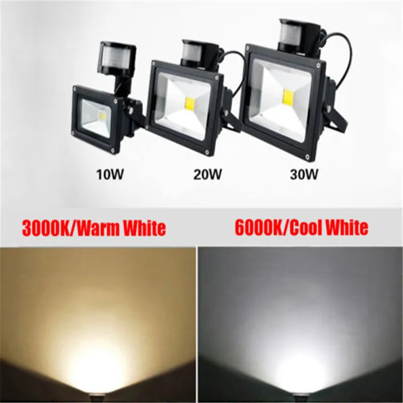 10 50W LED Outdoor Motion Sensor Flood Light Garage Driveway Security