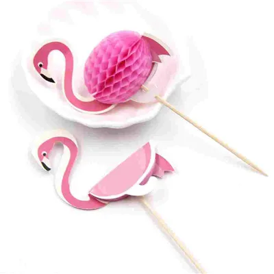 Flamingo Cupcake Toppers DIY Cakes Topper Picks Pinapple Topper WeddingBirthday Party Decoration Baby Shower Supplies DE2 (5)
