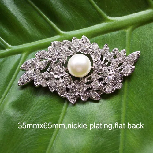 

(L0274) free shipping wholesale 20pcs/lot, rhinestone button,nickle plating,ivory pearl