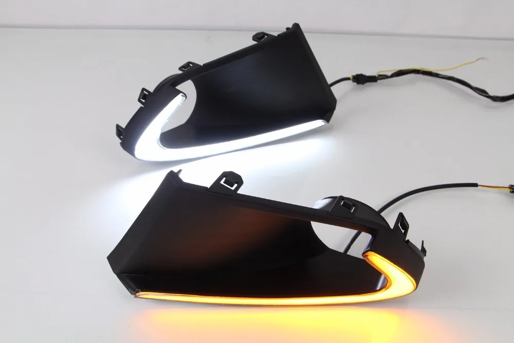 

Osmrk led drl daytime running light for Suzuki baleno 2016-2017 with yellow turn signal,dimmer function and wireless control