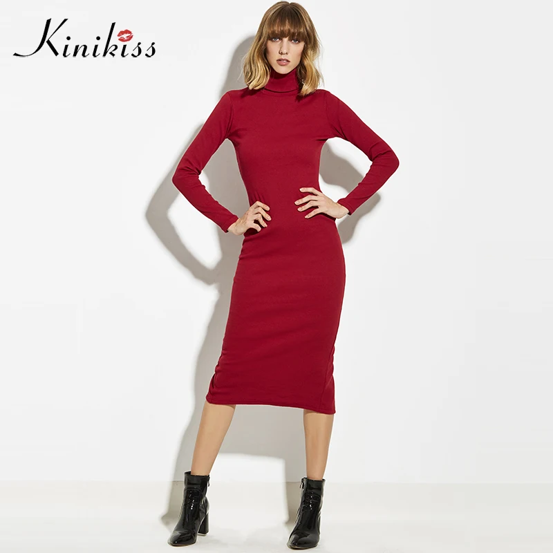 Kinikiss 2018 весеннее женское супер эластичное сексуальное Клубное платье с высоким