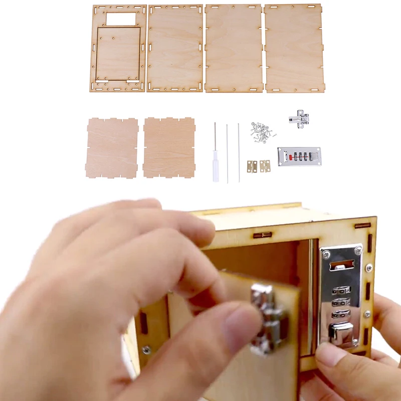 DIY Механическая коробка с паролем модель строительные наборы детские игрушки для