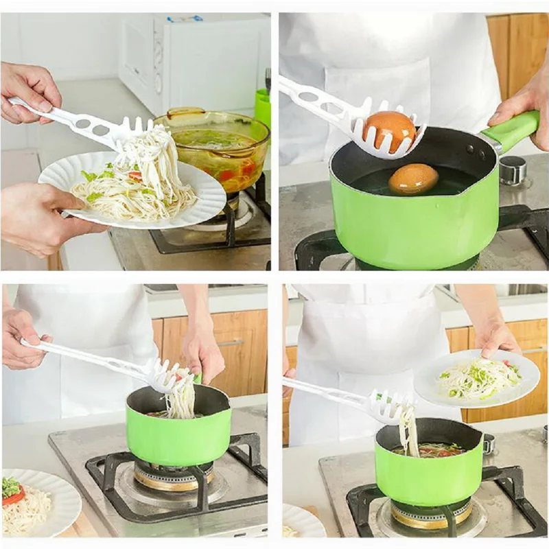 1pcs Multi Functional Plastic Noodles Spaghetti Ladle Slot Spoon Colander Scoop For Kitchen