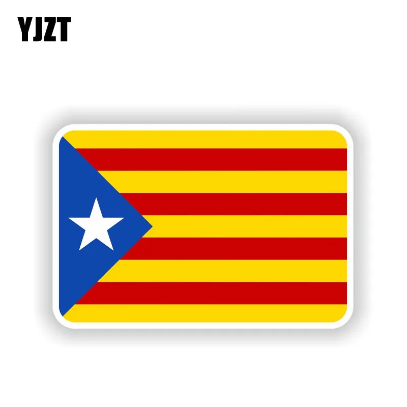

YJZT 14.1CM*9.3CM Accessories Car Window Catalonia Flag Car Sticker Body Decal 6-1669