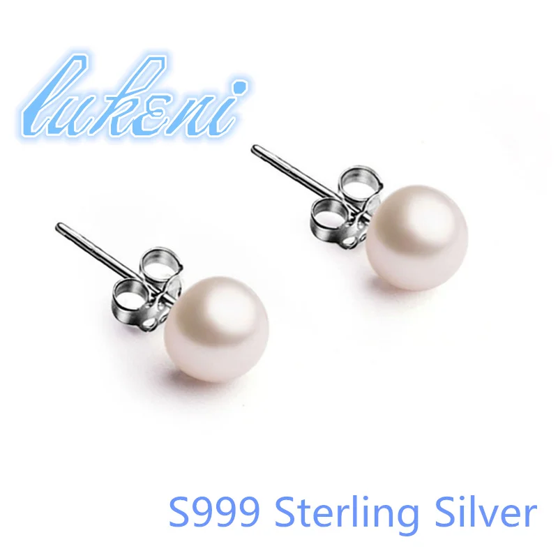 

sterling-silver pearl jewelry 11mm super Big Natural pearl Bread shape pearl sterling silver stud earrings for women