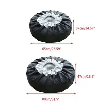 

1 Pc Tire Cover Case Car Spare Tire Cover Storage Bags Carry Tote Polyester Tire For Cars Wheel Protection Covers 4 Season