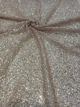 

Sophia-10.2419 beaded glued glitter sequins lace fabric Hot selling African French net tulle Lace Fabric for party