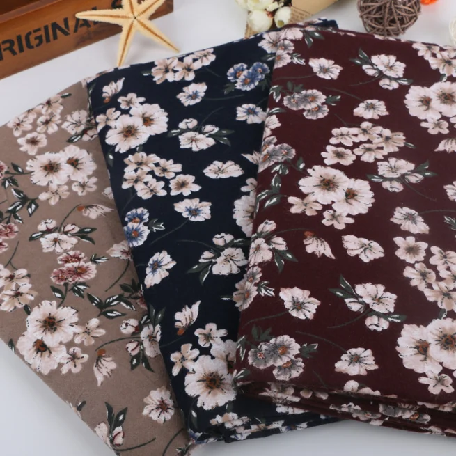 Floral Fabric For Dress Patchwork Soft Cloth DIY Sewing Quilting Fat Quarters Home Textile Material Bed Sheet 150*100cm | Дом и сад