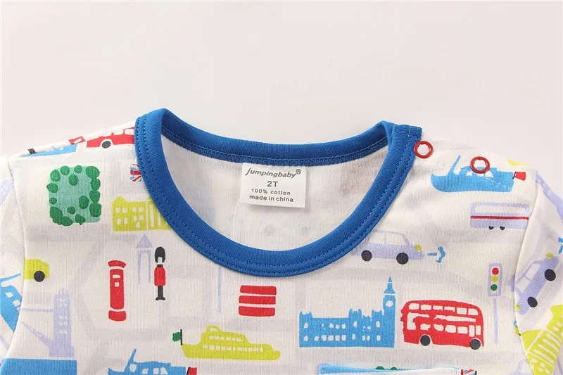 Jumpingbaby Brand Kids Boys Long Sleeve Cotton T-Shirt 2016 Hot Children Girls Autumn Cartoon Tees Tops Clothing For 1-6Y Child07