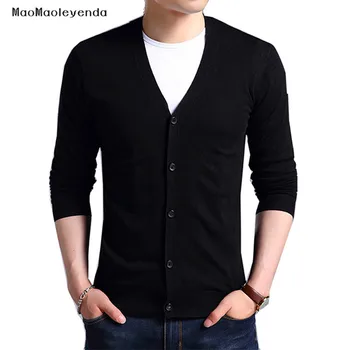 

maomaoleyenda men sweater 2018 new Arrival business casual cardigan sweater men's fashion brand V-neck sweater men Knitted tops