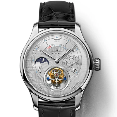 Люксовый бренд LOBINNI часы мужские швейцарские турбийны механические мужские часы сапфировые водонепроницаемые энергетические часы L8886-5 - Цвет: Item 6