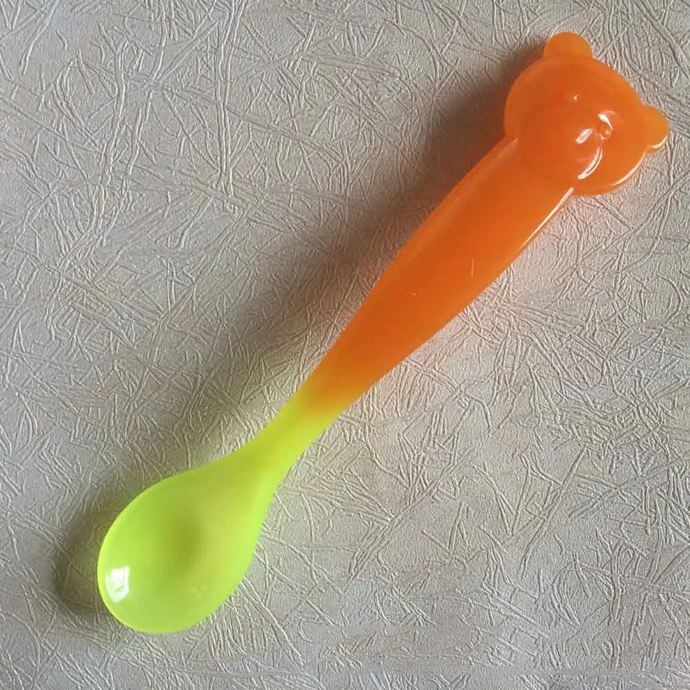 Высококачественная безопасная пластиковая ложка с датчиком температуры детская посуда 15X3,5 см