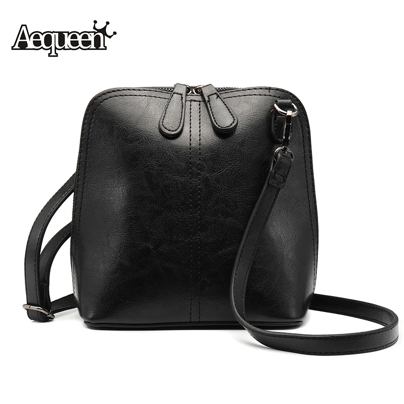 

AEQUEEN Small Messenger Shoulder Crossbody Bag For Women 2018 Black PU Leather Bags Female Ladies Purses Handbags bolsa feminina