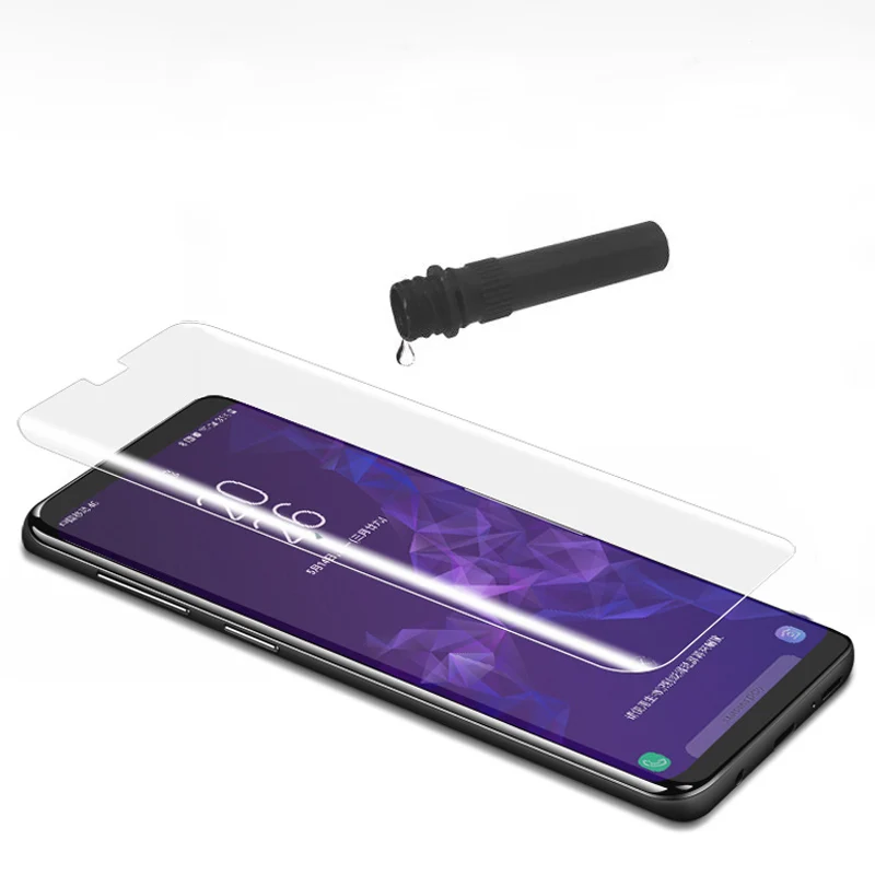 

Full Cover UV Glass for iPhone XR X XS Max Liquid UV Glue Tempered Glass Screen Protector Film Cover