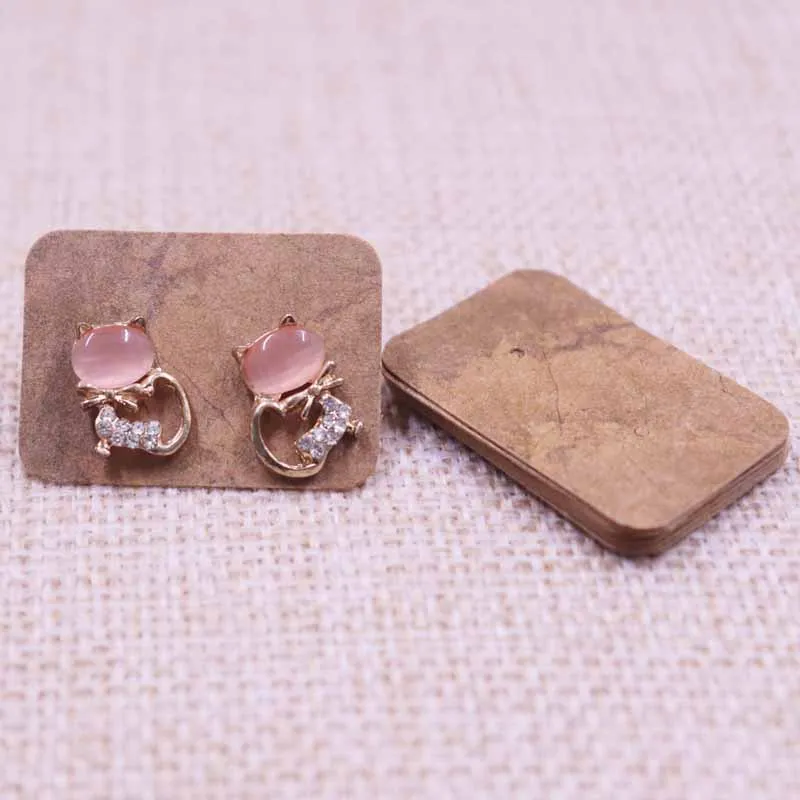 2,5x3,5 см крошечные Новое поступление крафт бумага серьги карты DIY Полная печать тег Dreamcathcer/цветок милые серьги-гвоздики card200PCS - Цвет: card same as pic