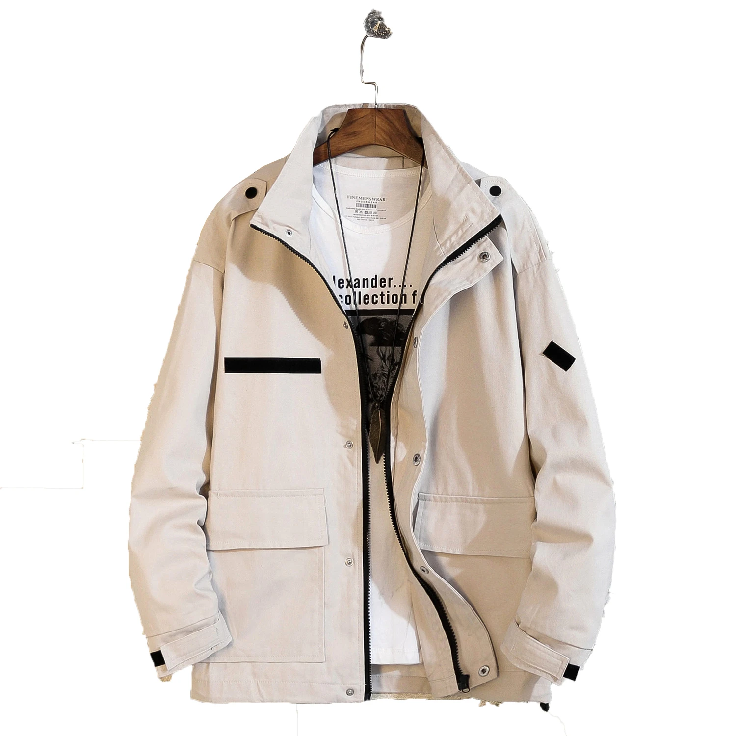 Autumn 2019 Jacket Men Loose Streetwear Cotton Jacket Hip Hop Bomber Jacket Homme Male Coats & Jackets Chaqueta Hombre 5XL Autumn 2019 Jacket Men Loose Streetwear Cotton Jacket Hip Hop Bomber Jacket Homme Male Coats & Jackets Chaqueta Hombre 5XL