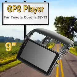 9 дюймов 1 + 16 г автомобильный DVD gps плеер Стерео Радио экран для Toyota Corolla 2007-2013 2 din Радио мультимедийный плеер