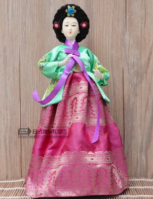 1 шт. корейская девочка кукла Орнамент Ремесло украшение для дома магазина подарок мульти Шаблон Стильный - Цвет: N