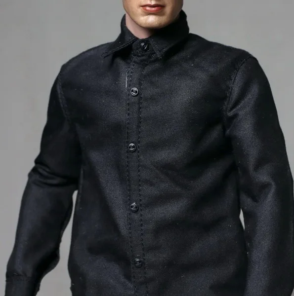 1/6 scale BLACK Shirt 12" Male Action Figure Doll Accessories 