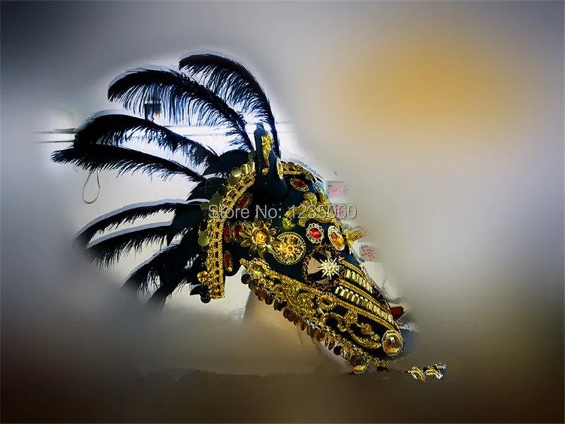 Horsehead-Feather-Headwear-Ballroom-Dance-Costumes-DJ-Stage-Head-Piece-Wears-Show-Catwalk-Performance-Dress-Outfits