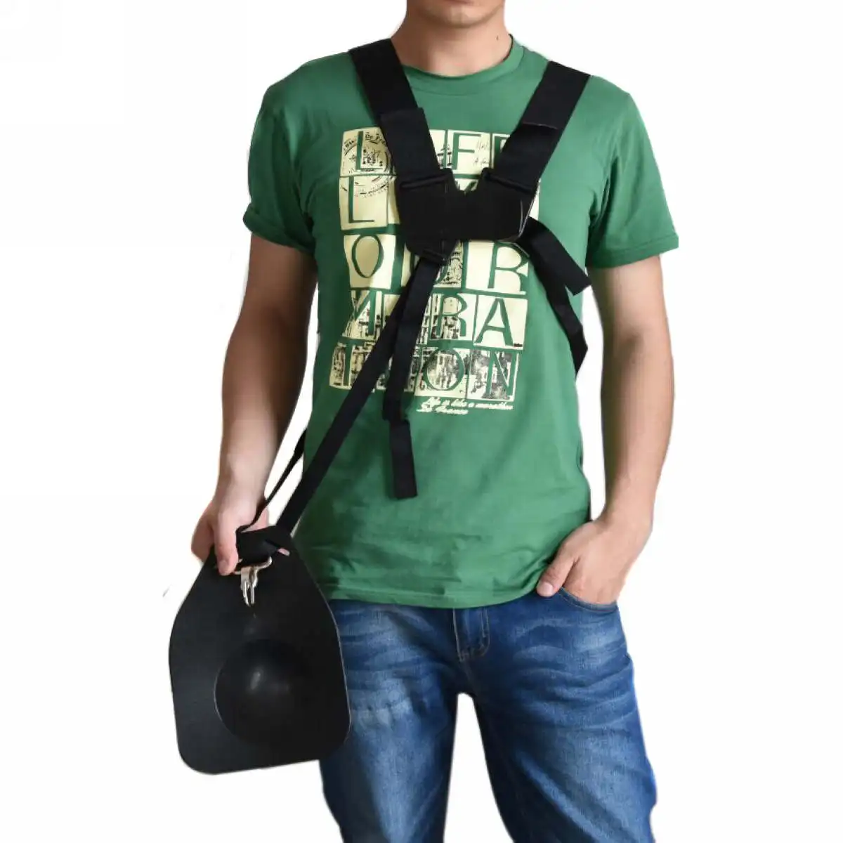 DWZ Durable Double Shoulder Harness Strap for Brush Cutter &Trimmer with Carry Hook